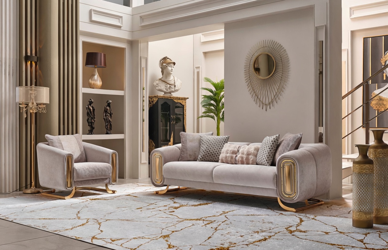 Romeo gold sofa collection